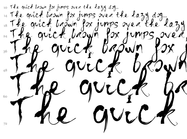 Bloody Cre font waterfall