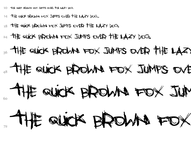Bones Bummer font waterfall