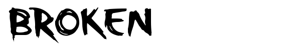 Broken font
