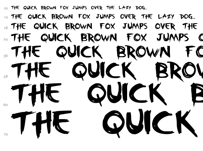 Broken font waterfall