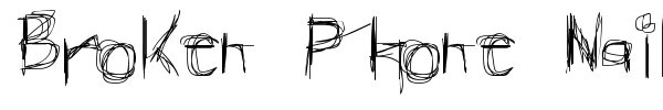 Broken Phone Nails font