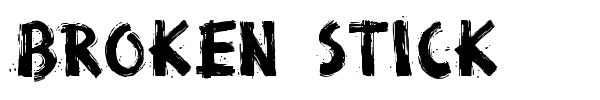 Broken Stick font