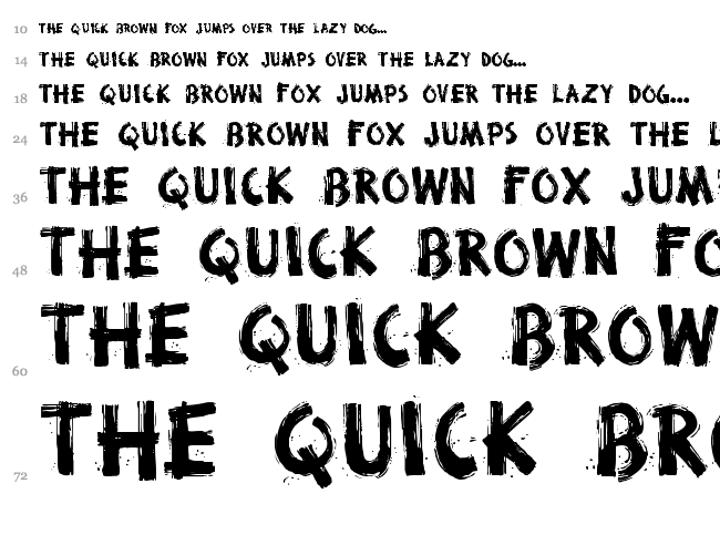 Broken Stick font waterfall