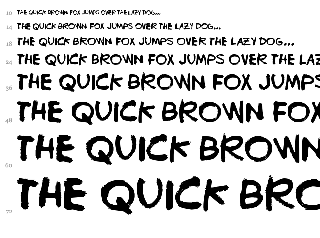 Bugghet font waterfall