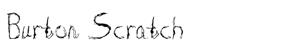 Burton Scratch font