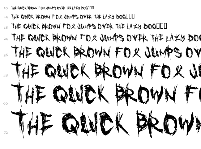 Cannibal font waterfall