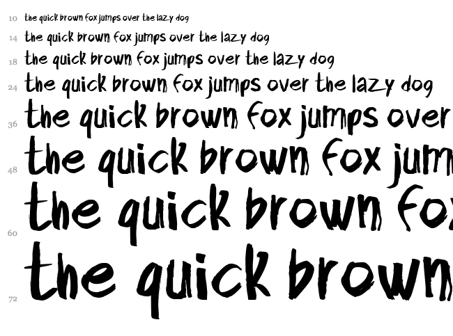 CF Final Conflict font waterfall