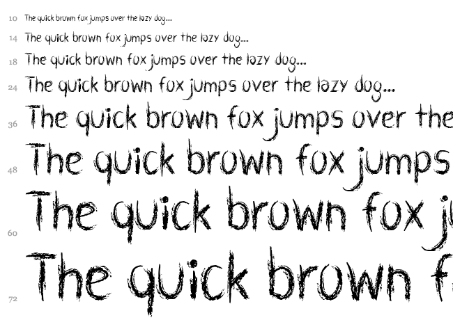 CF Zombie Party font waterfall