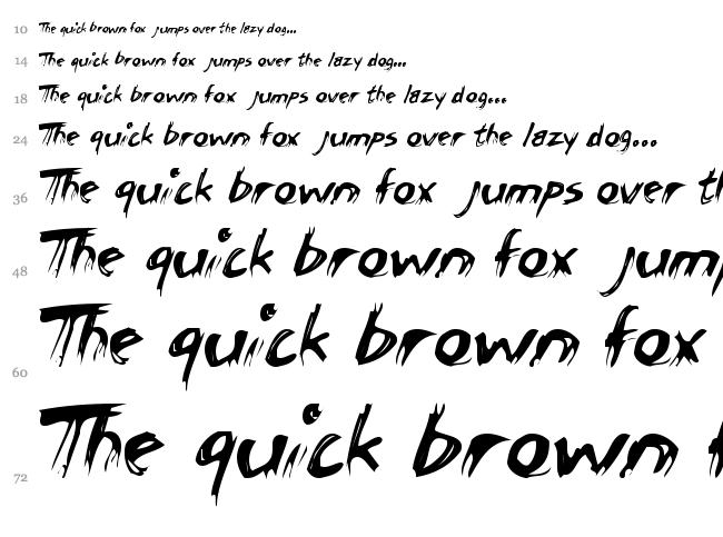 Chicken Scratch AOE font waterfall