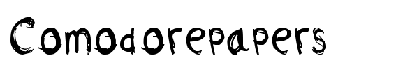Comodorepapers font