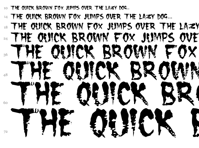 Cramps font waterfall