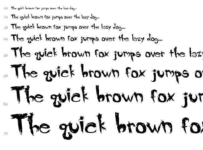 Crappy Clothing font waterfall