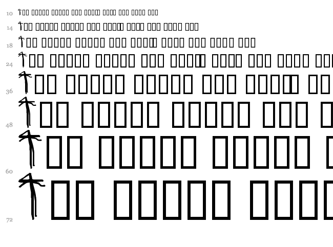 Craptacular font waterfall