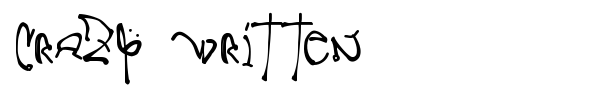 Crazy Written font
