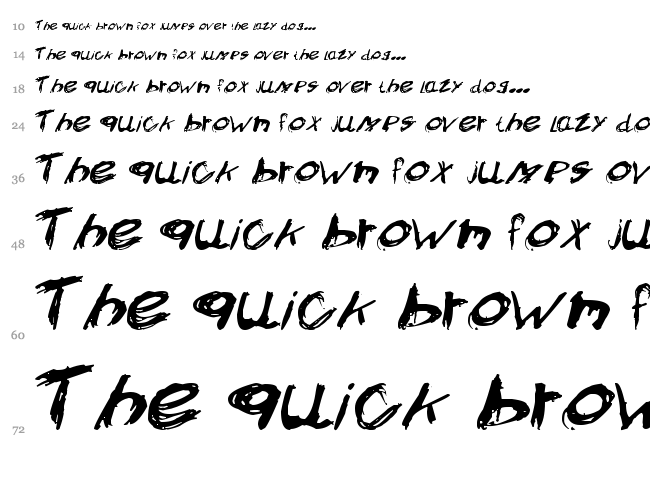 Crazysk8 font waterfall