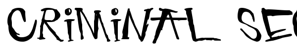 Criminal Security font