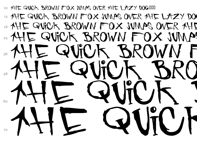 Criminal Security font waterfall