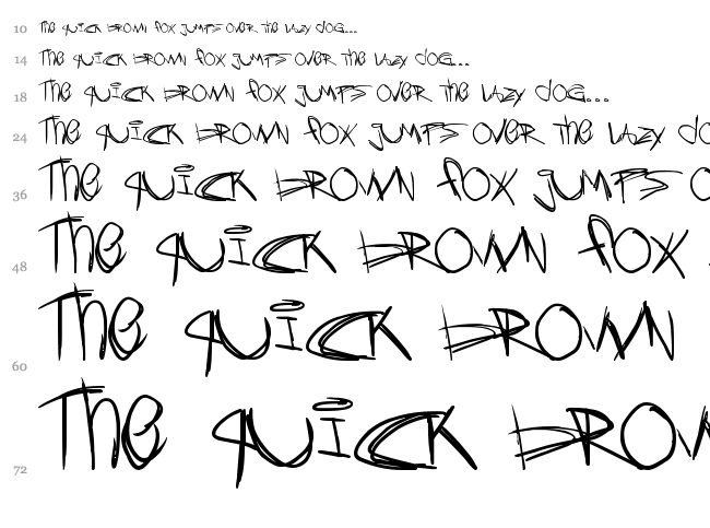 Currently Living font waterfall