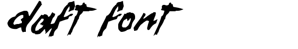 Daft Font font