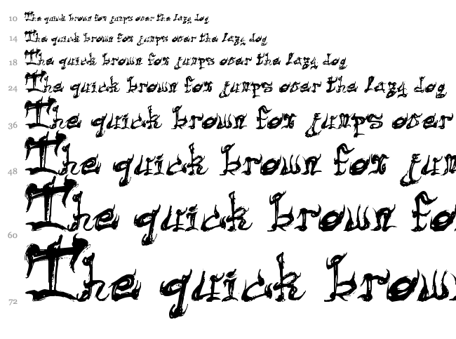 Dark Flame font waterfall