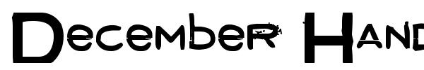 December Handmade font