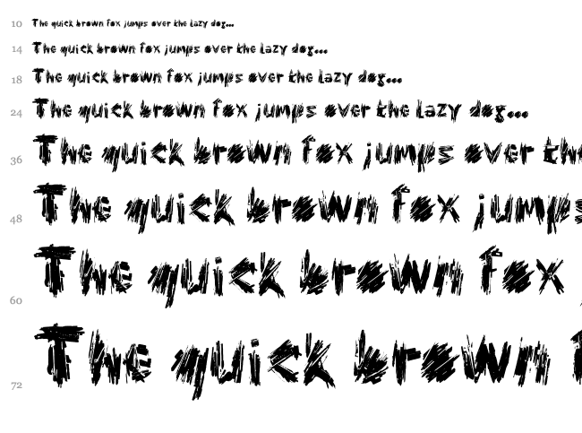 DF Charlie go! font waterfall