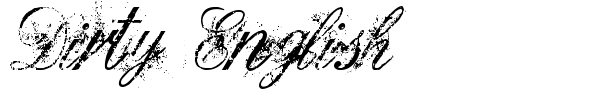 Dirty English font