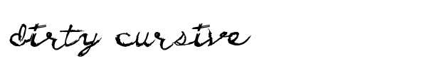 Dirty Cursive font
