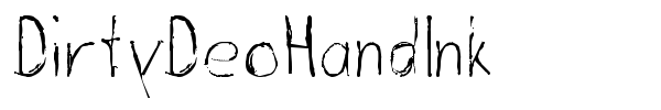 DirtyDeoHandInk font
