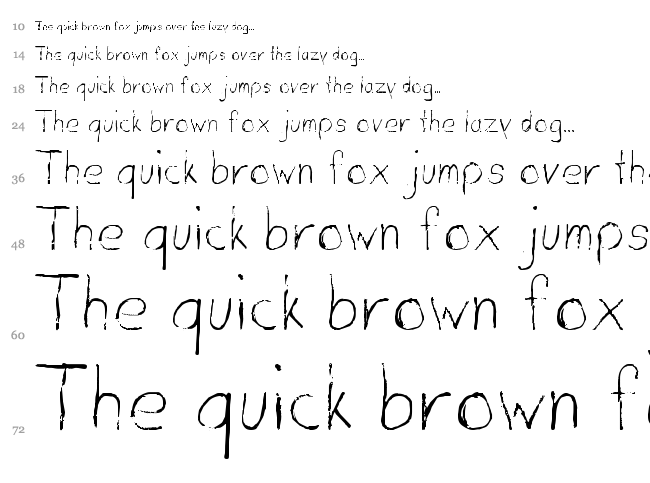 DirtyDeoHandInk font waterfall