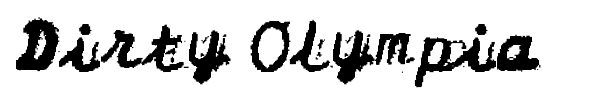 Dirty Olympia font