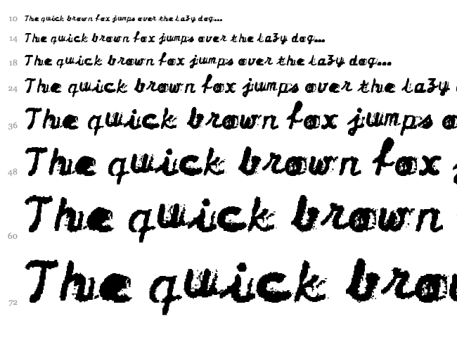 Dirty Olympia font waterfall