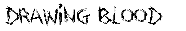 Drawing Blood font