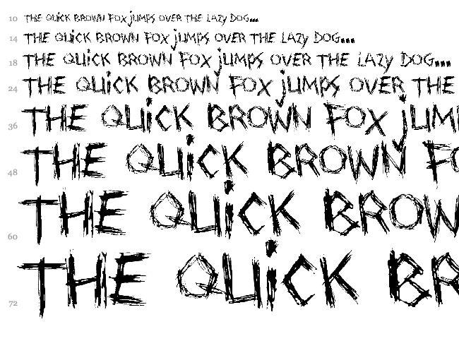 Drawing Blood font waterfall