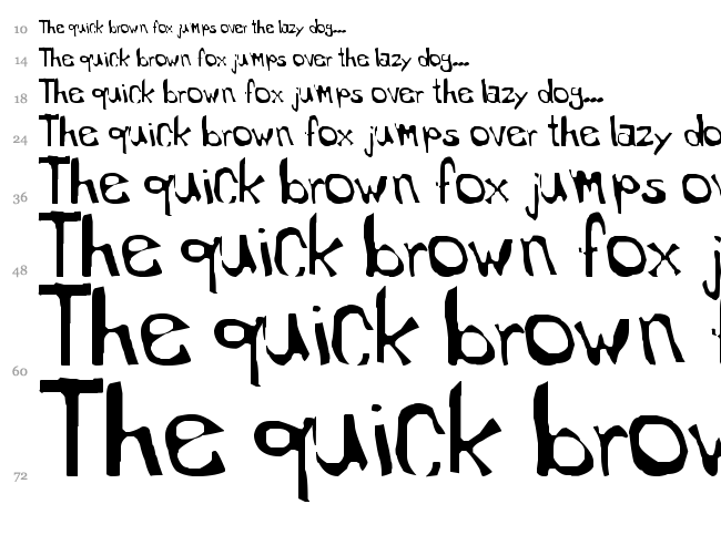 Dyslexic English Teacher font waterfall