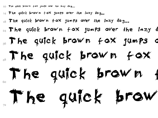 Eat your face font waterfall