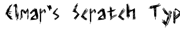 Elmar's Scratch Type font