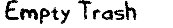 Empty Trash font