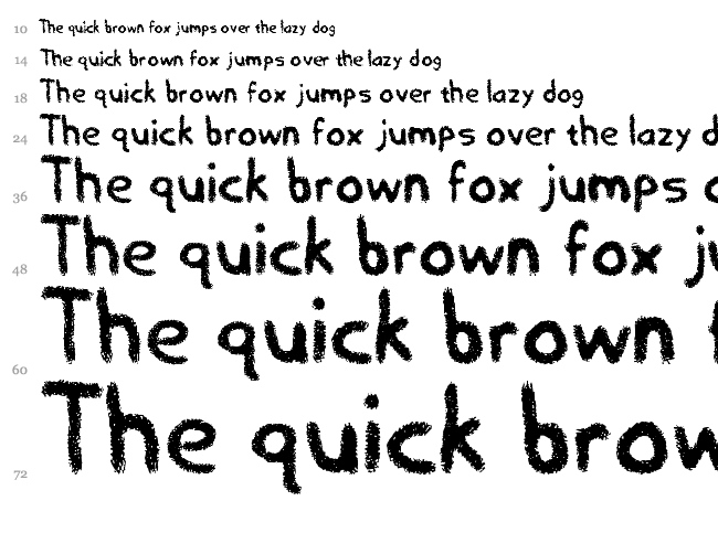 Empty Trash font waterfall