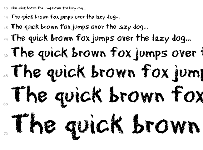 Eraser font waterfall
