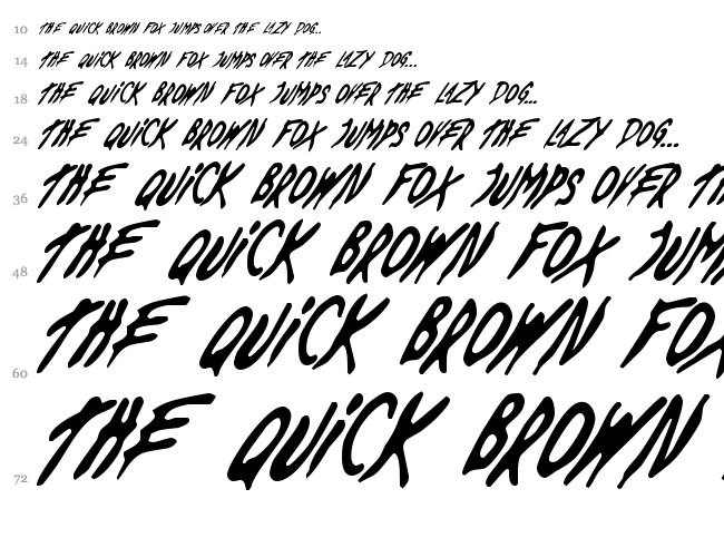 Evil Deas by Dawn US font waterfall