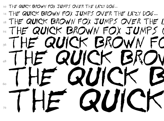 Evol font waterfall