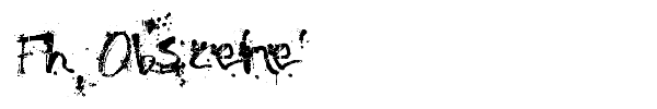 Fh Obscene font preview