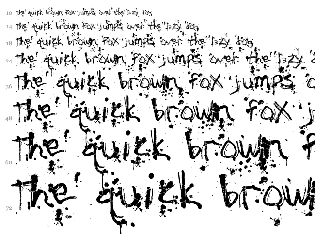 Fh Obscene font waterfall