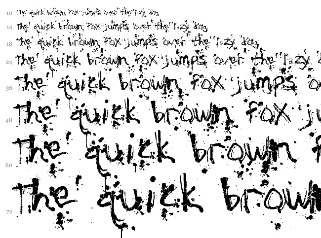 Fh Obscene font waterfall