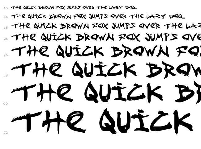 Fight Kid font waterfall