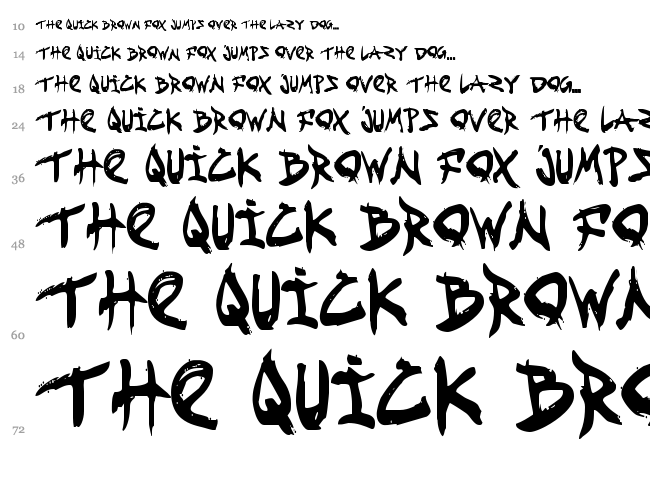 Fight Kid font waterfall