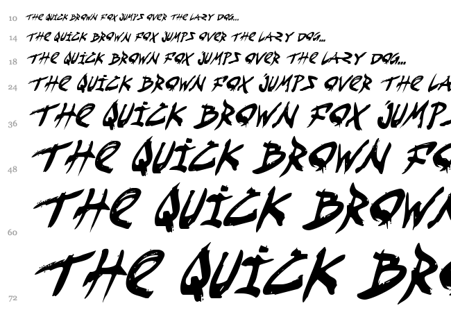 Fight Kid font waterfall