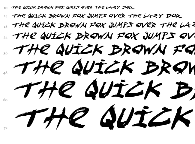 Fight Kid font waterfall