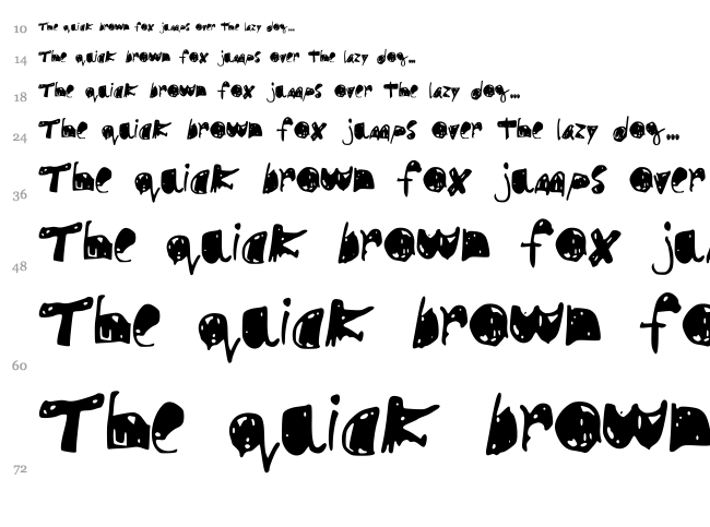 Filler font waterfall